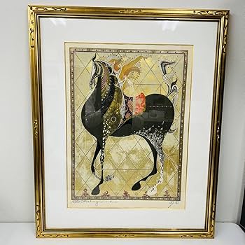 Amazon.co.jp: K-24590中山正 絵馬 木版画 金箔なかやまただし